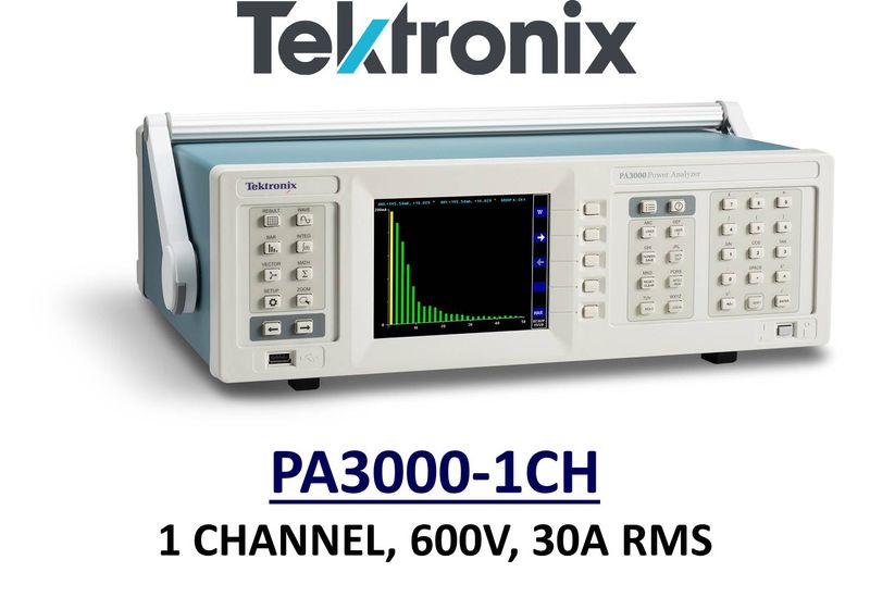 Tektronix PA3000 Power Analyser 1 chan - power, power factor, harmonics & efficiency measurement