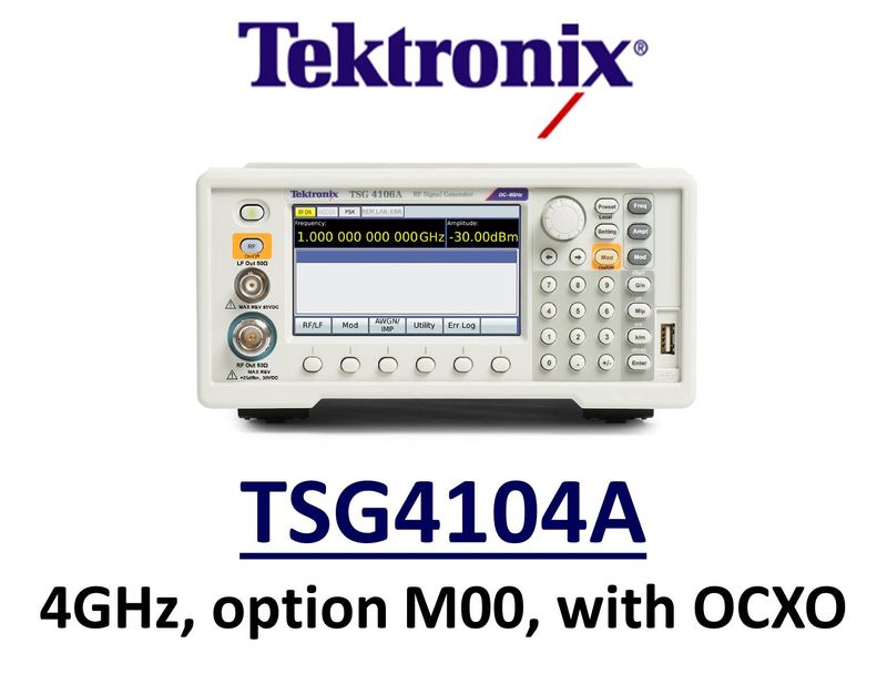 Tektronix TSG4104A RF Vector Sig Gen (basic analog-only config.) with OCXO timebase, DC - 4GHz