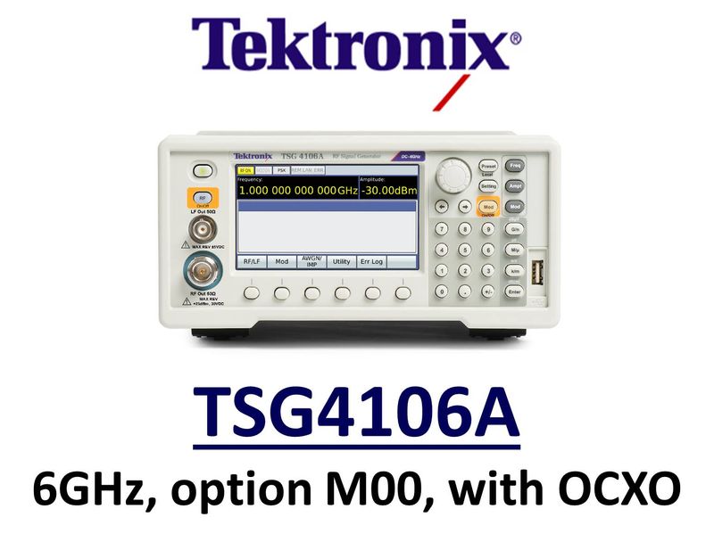 Tektronix TSG4106A RF Vector Sig Gen (basic analog-only config.) with OCXO timebase, DC - 6GHz