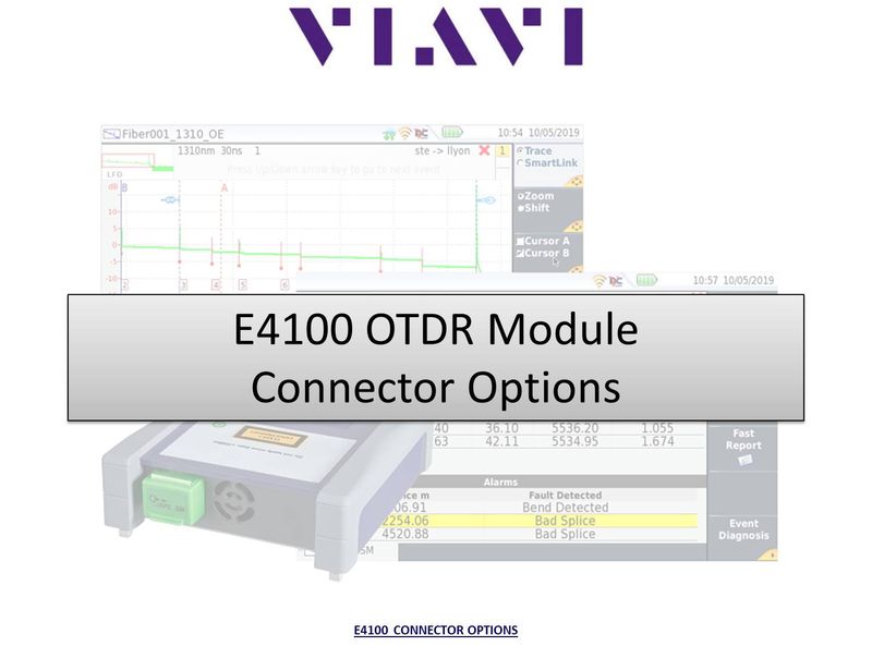 Optical Connector Options for EM4100 MA2, MA3 & MP2 OTDR Modules