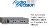 Audio Precision Transducer Test Interface range