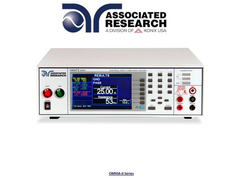 Associated Research OMNIA-11 Series multi-functional Medical Electrical Safety Testers
