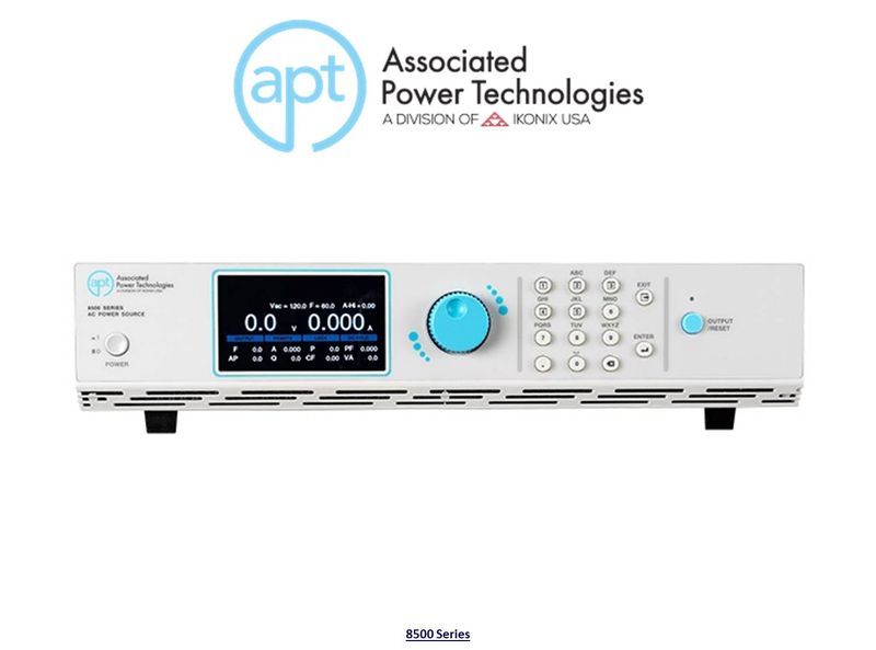 Associated Power Technologies 8500 Programmable AC Power Sources - 500-4000 VA Power Output