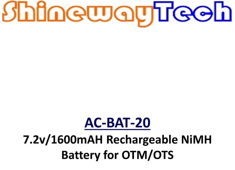 AC-BAT-20 7.2V_1600mAH, Rechargable NiMH Battery