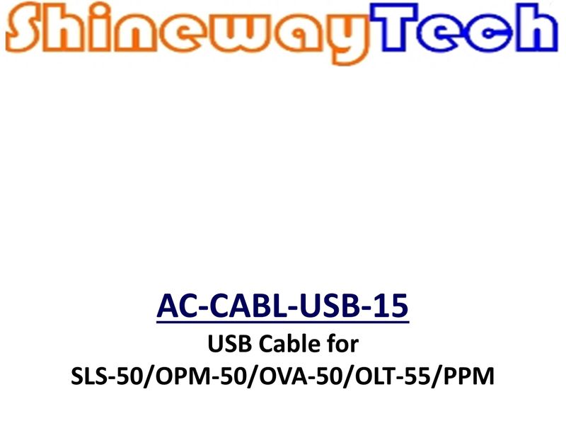 AC-CABL-USB-15 USB Cable for SLS-50, OPM-50, OVA-50, OLT-55, PPM