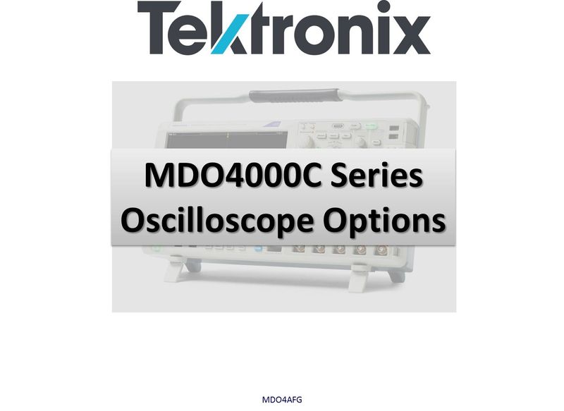 Tektronix option MDO4AFG - Adds arbitrary function generator to MDO4000C series oscilloscope.