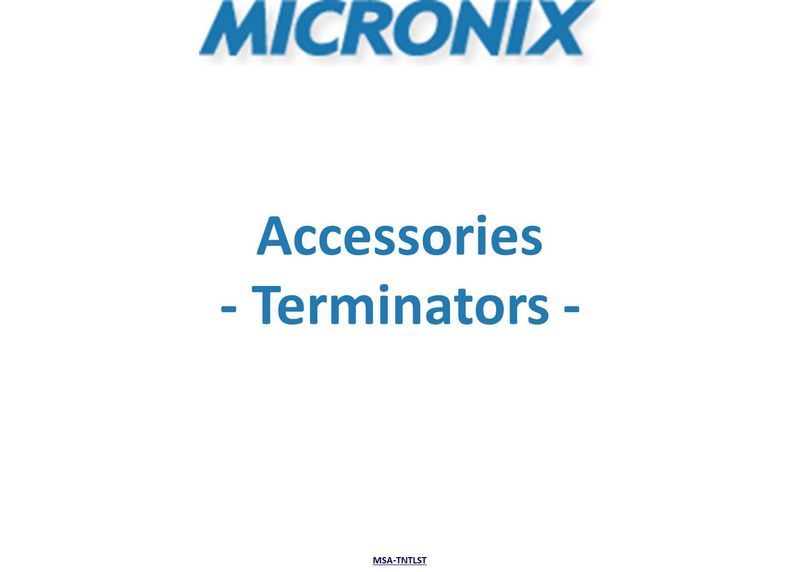 Terminators for Micronix portable spectrum analyers