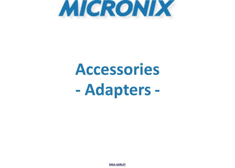 Adapters for Micronix portable spectrum analyers