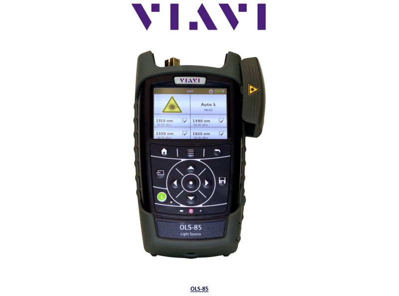 VIAVI OLS-85 Optical Laser Source, 850 / 1300 / 1310 / 1550nm, PC connector