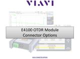 Optical Connector Options for EM4100 MA2, MA3 & MP2 OTDR Modules