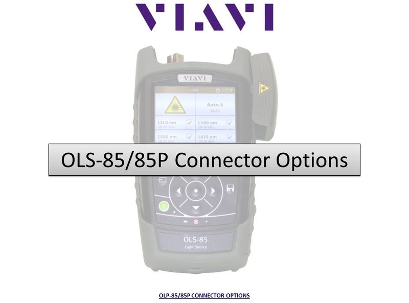 Optical Connector Options for OLP-85/85P optical power meters