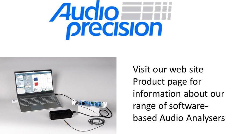 Audio Precision Software-based Audio Analyser product range