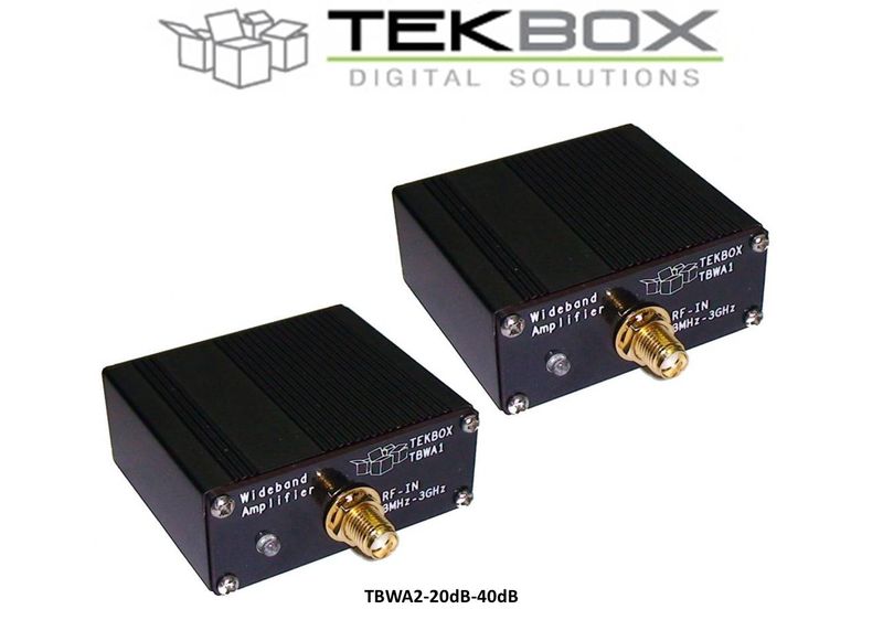 TekBox TBWA2-20dB-40dB Wideband Amplifier Set, includes  1 x TBWA2-20dB, 1 x TBWA2-40dB