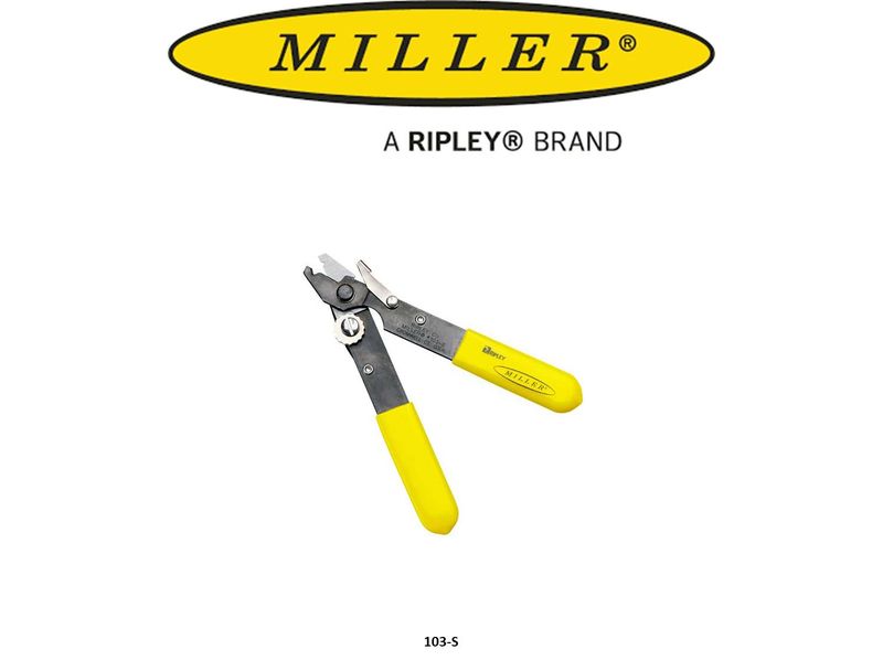 Miller 103-S Adjustable Wire Stripper & Cutter (w/cam adjustment and spring), Ground Surface