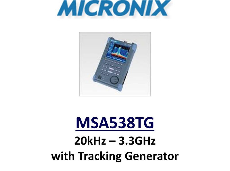 Spectrum Analyser, Portable 20kHz To 3.3GHz, with TG
