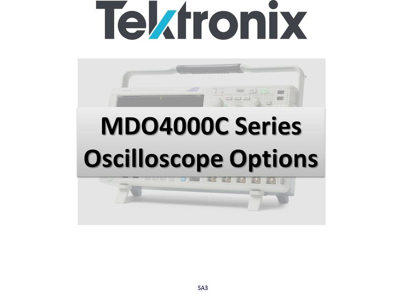 Tektronix option MDO4SA3 - Adds 9kHz - 3 GHz spectrum analyser to MDO4000C series oscilloscope.