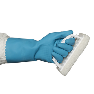 BLUE SILVERLINED MEDIUM RUBBER GLOVE