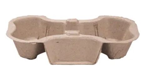 BIOPAK 2 CUP CARRY TRAY *SLV