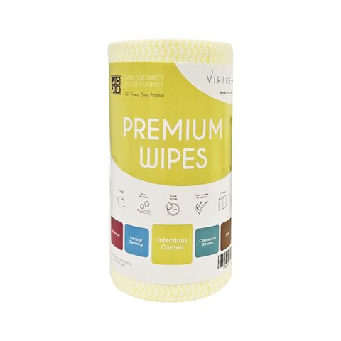 VIRTUE+ PREMIUM WIPE ROLL YELLOW