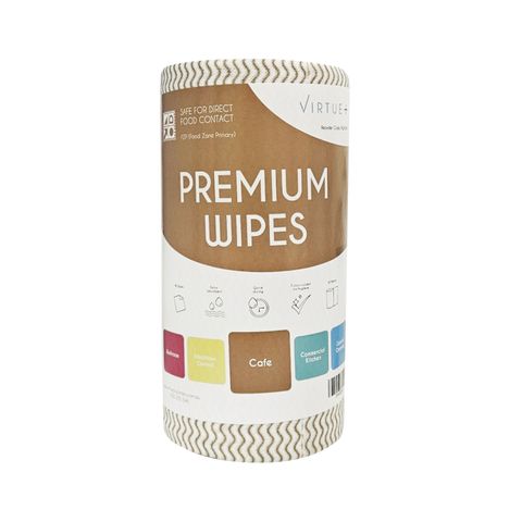 VIRTUE+ PREMIUM WIPE ROLL BROWN