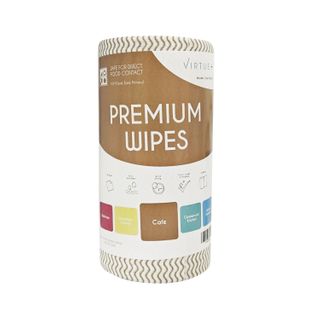 VIRTUE+ PREMIUM WIPE ROLL BROWN