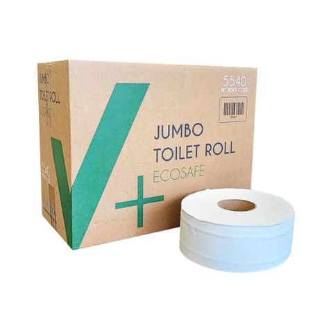 VIRTUE ECOSAFE 2PLY 300M JUMBO T/ROLLS