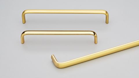 TRUMPET HANDLE POLISHED BRASS MATT