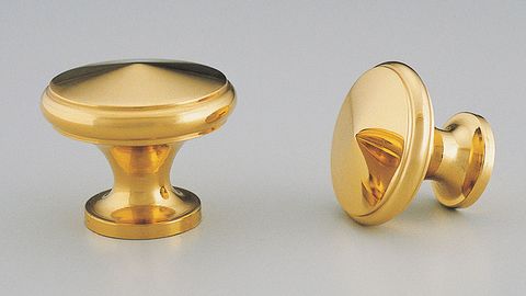 BRASS KNOB 30MM DIMPLE POLISHED BRASS