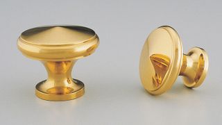 BRASS KNOB 30MM DIMPLE POLISHED BRASS