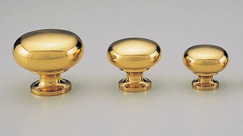 MUSHROOM BRASS KNOB POLISHED BRASS