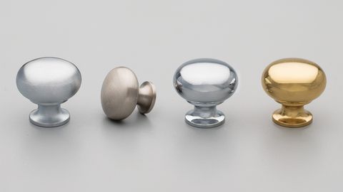 MUSHROOM BRASS KNOB POLISHED CHROME