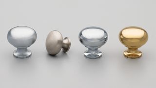 BRASS KNOB 30MM MUSHROOM POLISHED CHROME