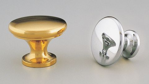 BUTTON BRASS KNOB POLISHED CHROME