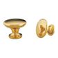 BUTTON BRASS KNOB POLISHED BRASS
