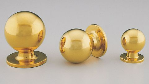 BRASS KNOB 30MM BULB POLISHED BRASS