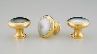 TWO TONE 30MM SATIN CHROME BASE POLISHED BRASS TOP