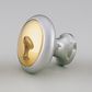 TWO TONE KNOB POLISHED BRASS