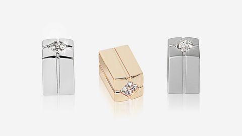 POLARIS KNOB 13.5MM 4 STONE GOLD BRIGHT