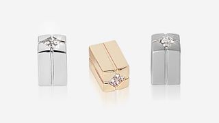 POLARIS KNOB 13.5MM 4 STONE GOLD BRIGHT