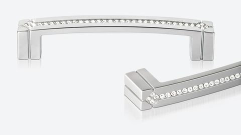 POLARIS HANDLE 96MM MULTI STONE POLISHED CHROME