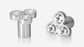 RIGEL KNOB SATIN CHROME