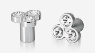 RIGEL CLUSTER KNOB 3 STONE SATIN CHROME