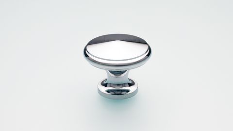 BACK-TO-BACK PAIR BRASS KNOB 30MM DIMPLE POLISHED CHROME INC FITTINGS