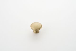 CENTURY KNOB 30MM ROUND BRUSHED BRASS (CASTELLA)