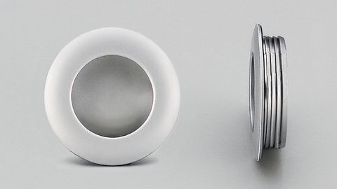 SLIDING DOOR RND FINGER PULL SATIN CHROME