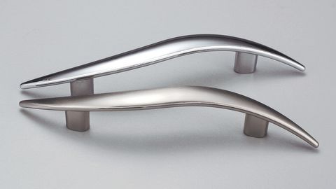 WAVE HANDLE 96MM BRUSHED NICKEL
