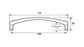 ARCHED D HANDLE 128MM SATIN CHROME