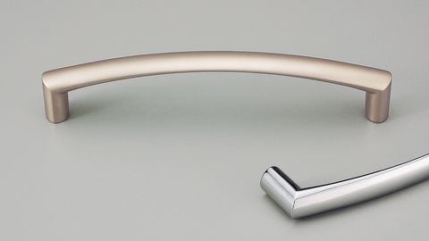ARCHED D HANDLE 128MM STAINLESS EFFECT