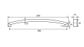 ARCH HANDLE 288MM  POLISHED CHROME