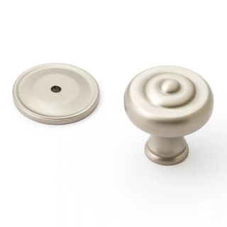 DECADE KNOB & BACKPLATE 38MM POLISHED NICKEL (CASTELLA)